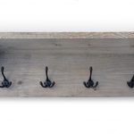 Steigerhouten kapstok ‘Oslo’ 80cm met 4 Triple haken