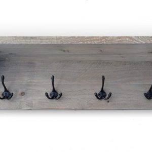 Steigerhouten kapstok 'Oslo' 80cm met 4 Triple haken