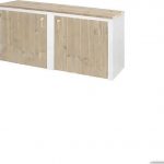 Steigerhout dressoir – met witte omlijsting – 140x50x80h