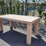 Tafel “Blokpoot” van Nieuw steigerhout 76x140cm