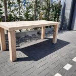 Tafel “Blokpoot” van Nieuw steigerhout 96x140cm