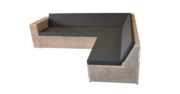 Wood4you - Loungeset 1 200x210 cm - GL-vorm- incl kussens