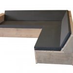 Wood4you – Loungeset 1 steigerhout 200×230 cm – GL-vorm- incl kussens