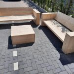 3 delige Loungeset “Garden Big” Nieuw steigerhout inclusief tafel 6 persoons