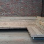 Fancy Loungebank – Steigerhout- Metaal – Industrieel design