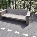 Loungebank “Garden” van Grey Wash steigerhout 240cm 4 persoons bank
