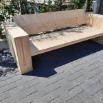 Loungebank “Garden” van Nieuw steigerhout 240cm 4 persoons bank