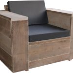 Loungestoel steigerhout “Washington met kussens” – loungestoel – steigerhout – zitstoel