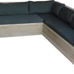 Wood4you – Loungeset 6 steigerhout 200×230 cm – GL-vorm – incl. plofkussens