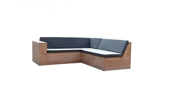 Wood4you - Loungeset San Francisco Douglas 250x200 cm - GL-vorm incl kussens