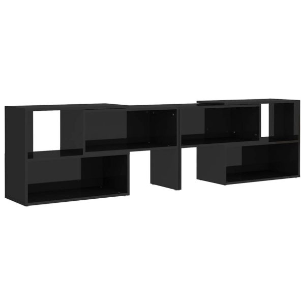 Vidaxl Tv-meubel 149x30x52 Cm Spaanplaat Hoogglans Zwart