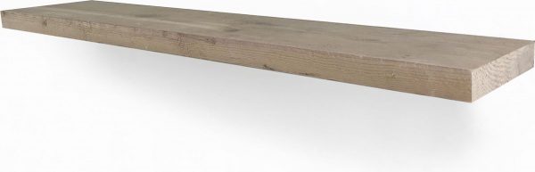 Zwevende wandplank 100 x 20 cm van gebruikt steigerhout - Wandplank hout - Wandplank - Wandplank zwevend