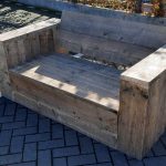Loungebank “Garden Deluxe” van Gebruikt steigerhout 120cm – 2 persoons bank