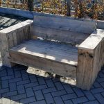 Loungebank “Garden Luxe” van Gebruikt steigerhout 120cm – 2 persoons bank