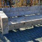 Loungebank “Garden Luxe” van Gebruikt steigerhout 240cm – 4 persoons bank