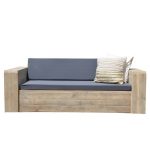 “Wood4you – Loungebank Steigerhout “”””Washington”””” 230cm Met Kussens Montagepakket”